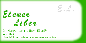 elemer liber business card