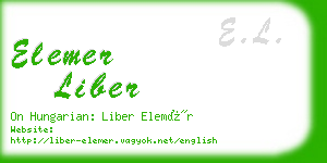 elemer liber business card